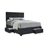 Soledad Full 4-Drawer Button Tufted Storage Bed Charcoal - 305877F A-Z Store Nadia