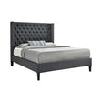 Summerset Full Button Tufted Upholstered Bed Charcoal - 305902F A-Z Store Nadia