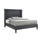 Summerset Full Button Tufted Upholstered Bed Charcoal - 305902F A-Z Store Nadia