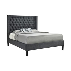 Summerset Full Button Tufted Upholstered Bed Charcoal - 305902F A-Z Store Nadia