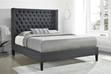 Summerset Eastern King Button Tufted Upholstered Bed Charcoal - 305902KE A-Z Store Nadia