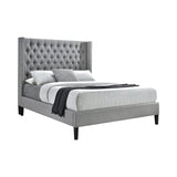 Summerset Full Button Tufted Upholstered Bed Light Grey - 305903F A-Z Store Nadia