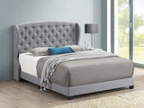 Krome Full Upholstered Bed With Demi-Wing Headboard Smoke - 305971F A-Z Store Nadia
