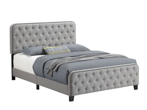 Littleton Eastern King Tufted Upholstered Bed Mineral - 305991KE A-Z Store Nadia