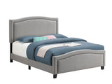 Hamden Eastern King Upholstered Panel Bed Mineral - 306011KE A-Z Store Nadia