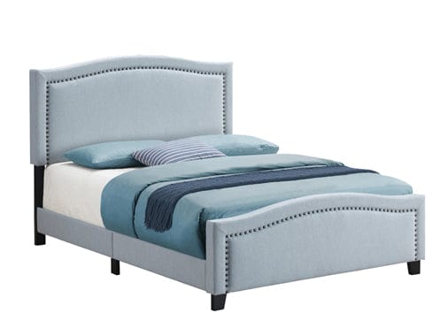 Hamden Full Upholstered Panel Bed Delft Blue - 306013F A-Z Store Nadia