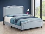Hamden Eastern King Upholstered Panel Bed Delft Blue - 306013KE A-Z Store Nadia