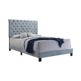 Warner Eastern King Upholstered Bed Slate Blue - 310041KE A-Z Store Nadia