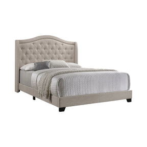 Sonoma Camel Back Queen Bed Beige - 310073Q A-Z Store Nadia