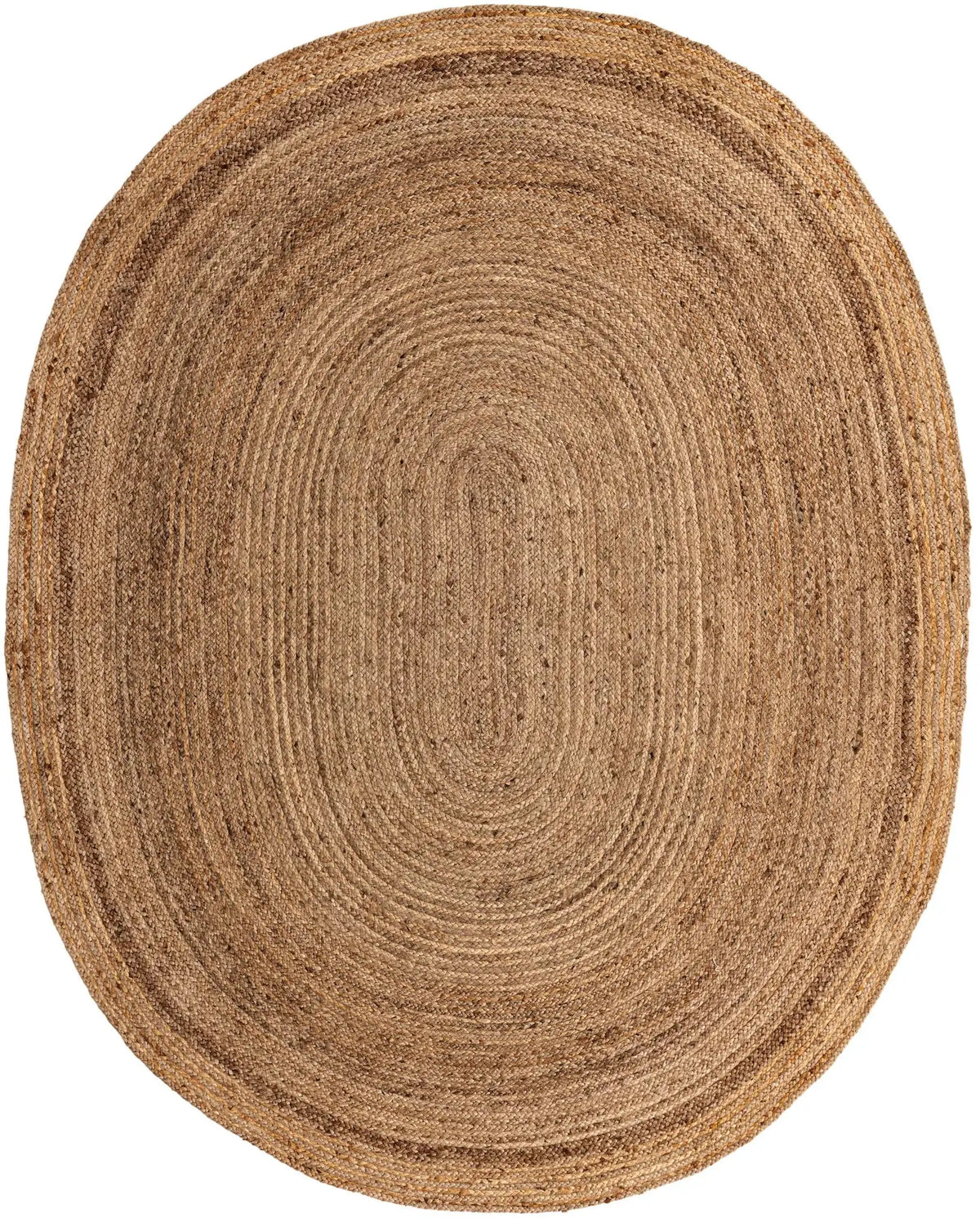 Natural Braided Jute Oval Rug