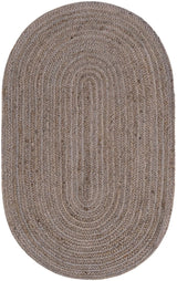 Natural Braided Jute Oval Rug