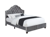 Abbeville Eastern King Upholstered Bed With Arched Headboard Grey - 315891KE A-Z Store Nadia