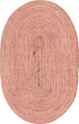 Natural Braided Jute Oval Rug