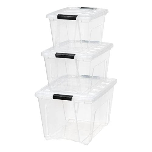 IRIS USA TB Clear Stack & Pull Storage Box