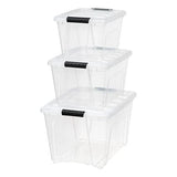 IRIS USA TB Clear Stack & Pull Storage Box