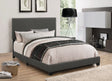 Boyd Eastern King Upholstered Bed With Nailhead Trim Charcoal - 350061KE A-Z Store Nadia