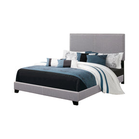 Boyd Queen Upholstered Bed With Nailhead Trim Grey - 350071Q A-Z Store Nadia