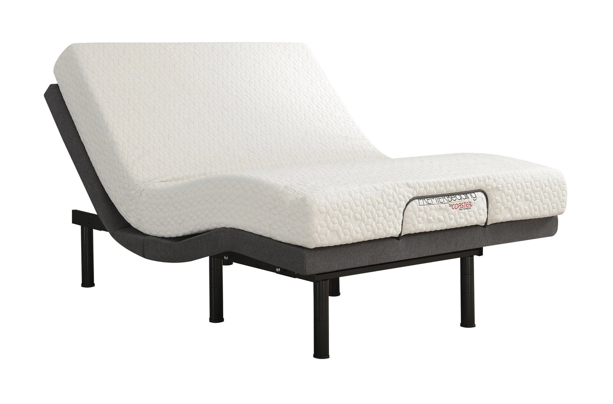 Negan Full Adjustable Bed Base Grey And Black - 350132F A-Z Store Nadia