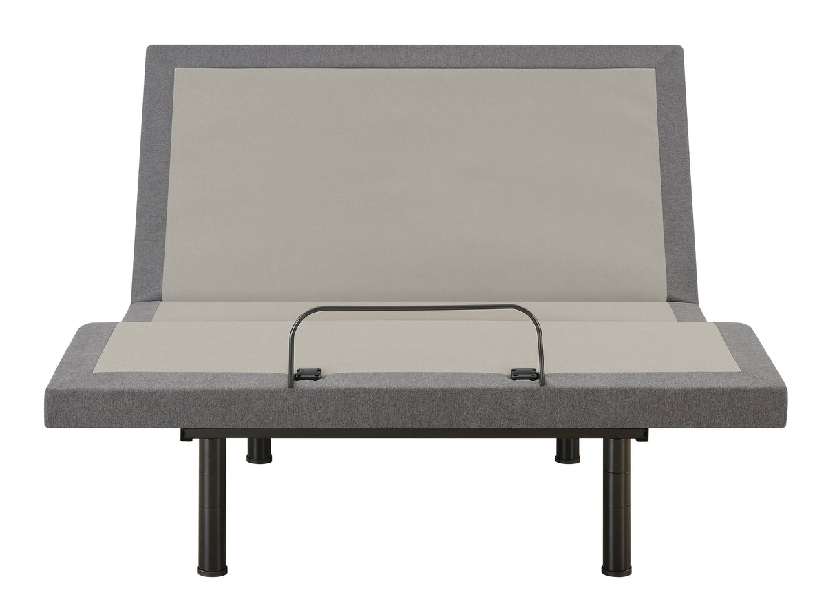 Negan Full Adjustable Bed Base Grey And Black - 350132F A-Z Store Nadia