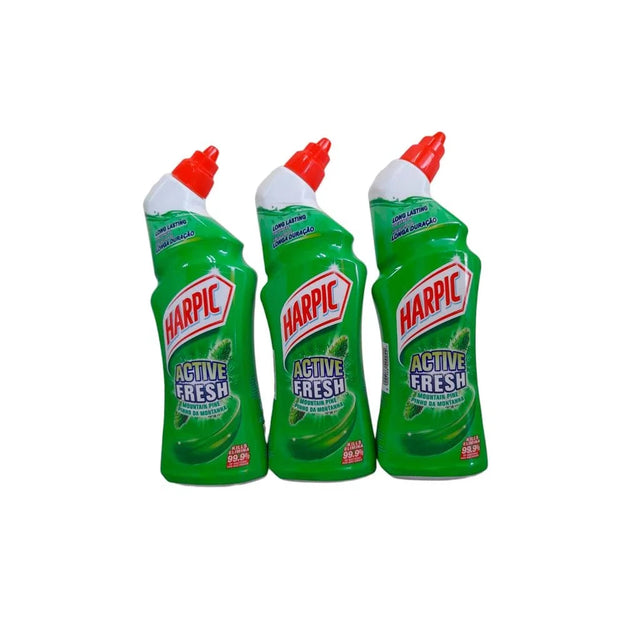Harpic Active Fresh 3 Units / 750 mL / 25.3 oz toilet cleaner that brings you long-lasting freshness with a refreshing fragrance of fresh mountain pine active-423485 dayana sifontes