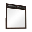 Carlton Upholstered Rectangular Mirror Cappuccino - 202094 Pie's Variety Store