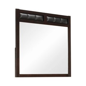 Carlton Upholstered Rectangular Mirror Cappuccino - 202094 Pie's Variety Store