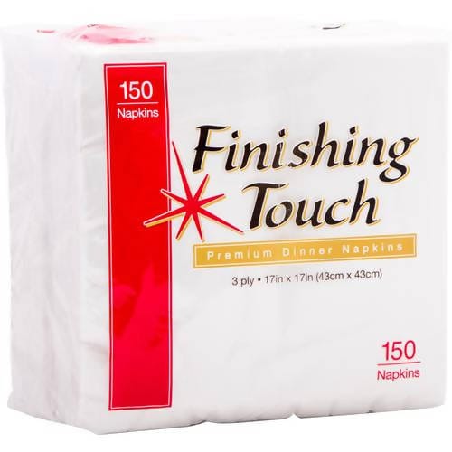 Finishing Touch Dinner Napkin 3-Ply 150 napkins / Innoware / 288644 dayana sifontes