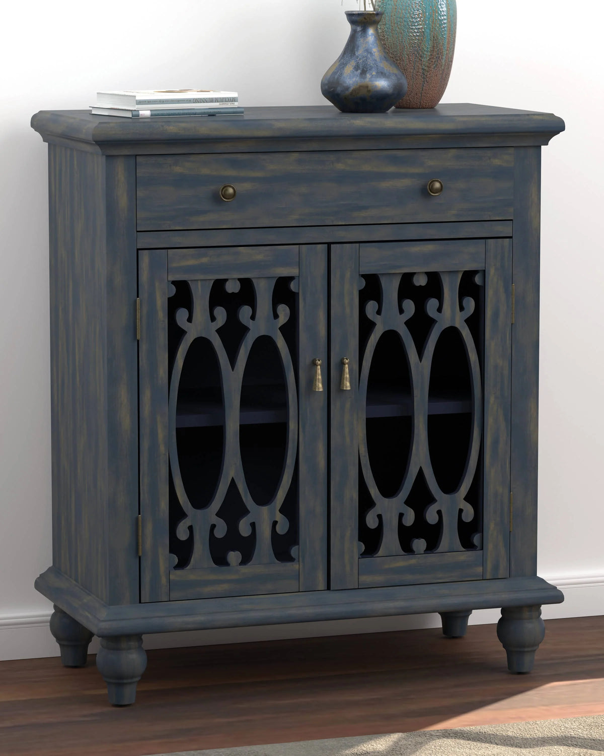 2-Door Accent Cabinet Blue - 952846 Pie's Variety Store