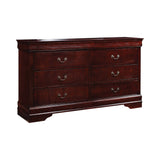 Louis Philippe Queen Panel Sleigh Bed Cherry 4PC Set - SET4PC222411Q Pie's Variety Store