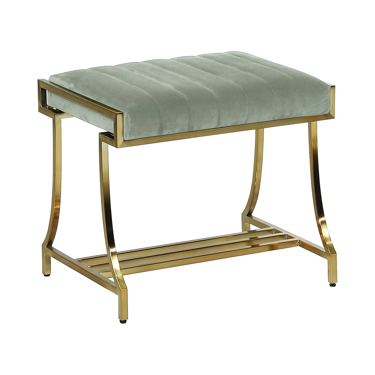 Formosa Upholstered Vanity Stool Dark Moss With inspiration from Art Deco fare