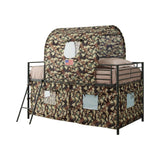 Camouflage Tent Loft Bed With Ladder Army Green - 460331 A-Z Store Nadia