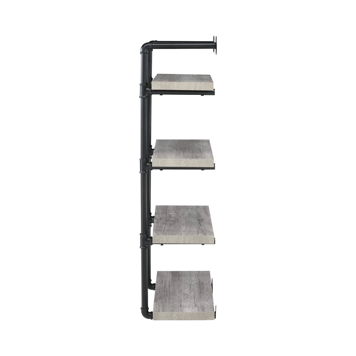 24-Inch Wall Shelf Black And Rustic Oak - 804426 Pie's Variety Store