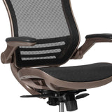 Drafting Chair Adjustable Height Mid-Back Mesh Drafting Chair with Arms - BL-LB-8801X-D-GG ADRIAN'S ELECTRONICS