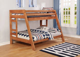 Wrangle Hill Twin Over Full Bunk Bed With Built-In Ladder Amber Wash - 460093 A-Z Store Nadia