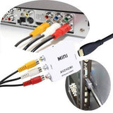 Mini AV to HDMI Video Converter Box AV2HDMI RCA AV HDMI CVBS to HDMI Adapter for HDTV TV PS3 PS4 PC DVD Xbox Projector - MNAVHDMIWHT Pie's Variety Store