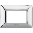 Bticino Three Modules Wallplate (Chrome) adds a high-end feel to your walls by hiding the normally visible mounting screws - AM4803GRC Elegant AccScents