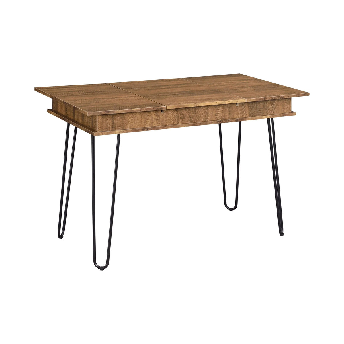 Sheeran Writing Desk With 4 Hidden Storages Rustic Amber - 802011 coastmega