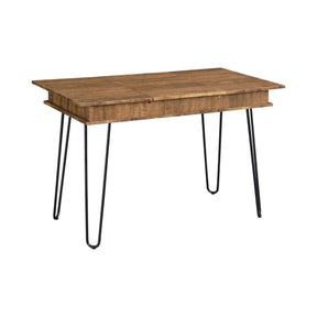 Sheeran Writing Desk With 4 Hidden Storages Rustic Amber - 802011 coastmega