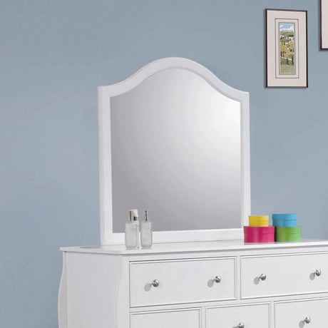 Dominique Twin 4PC Panel Bed Set White - SETT4P400561 COSMEGA