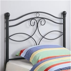 Twin Metal Headboard Matte Black - 450102T COSMEGA