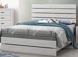 Marion Queen Panel Bed Coastal White 4PC Set - SET4PC207051Q Pie's Variety Store