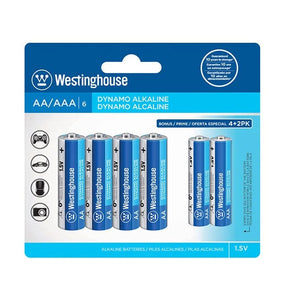 The Westinghouse Dynamo AA Alkaline Batteries 4 pack (2AAA free) - Ideally for Clocks
