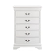 Louis Philippe 5-Drawer Chest White - 204695 Pie's Variety Store
