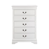 Louis Philippe 5-Drawer Chest White - 204695 Pie's Variety Store