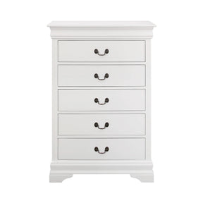 Louis Philippe 5-Drawer Chest White - 204695 Pie's Variety Store