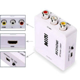 Mini AV to HDMI Video Converter Box AV2HDMI RCA AV HDMI CVBS to HDMI Adapter for HDTV TV PS3 PS4 PC DVD Xbox Projector - MNAVHDMIWHT Pie's Variety Store