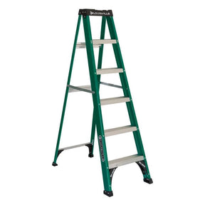 Louisville Ladder 6 ft This non conductive Louisville Ladder 6' Fiberglass Ladder is essential for tasks related to electrical maintenance