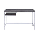 Kravitz Rectangular Writing Desk Weathered Grey And Chrome - 801271 Pie's Variety Store