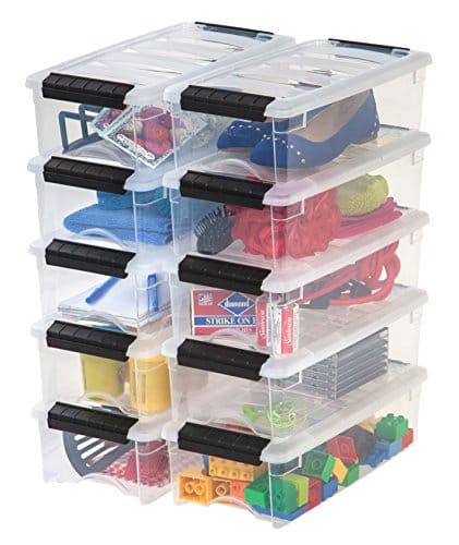 IRIS USA TB Clear Stack & Pull Storage Box