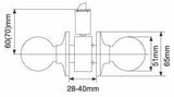 RAIDER Keyed Entry Lock Door Knob 3201 Satin Stainless Steel (SS) for Office or Front Door MEGA
